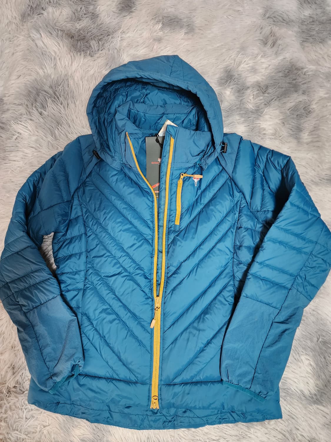 그루찌백 블루 경량 패딩 점퍼 후드 상품이미지1