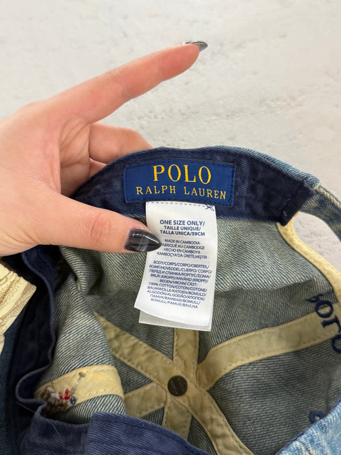 POLO 폴로 랄프로렌 데님 볼캡 모자 free 상품이미지4