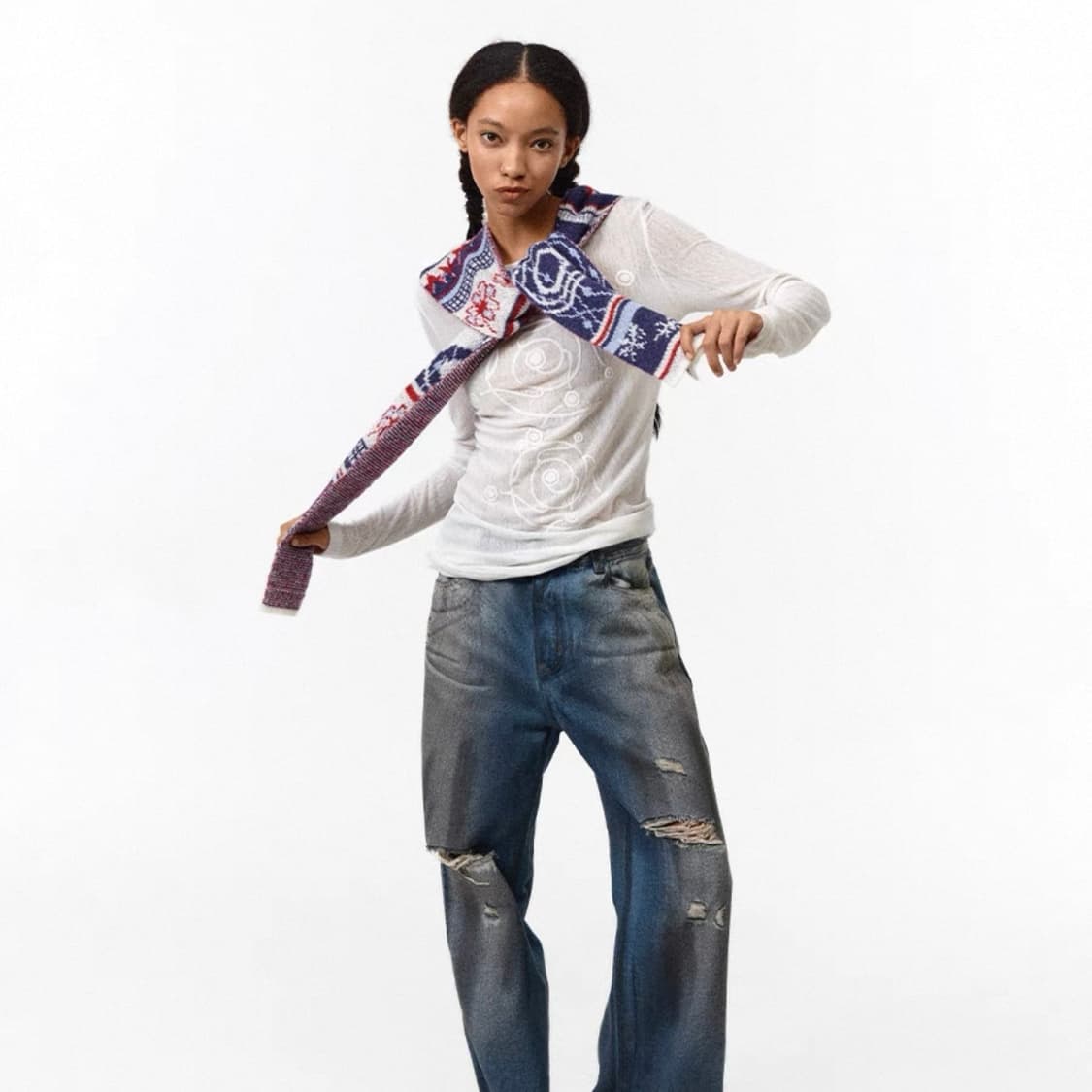 conp 니트 머플러 상품이미지3