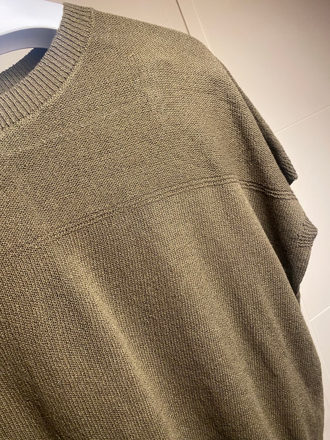 아스프로 반팔 니트 95 올리브 상품이미지2