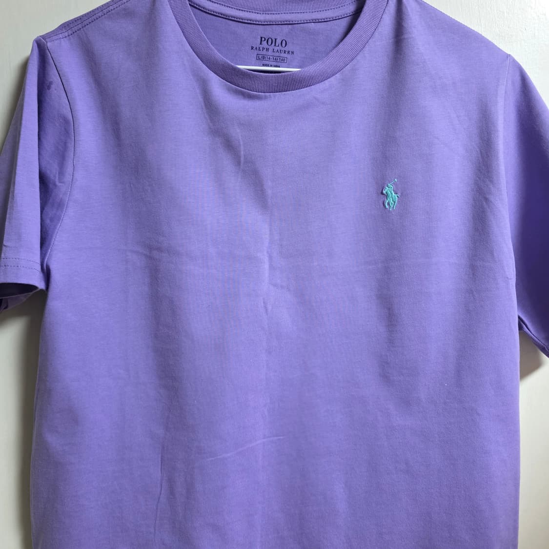 새상품) 폴로 보이즈 반팔티 퍼플 L(여성55사이즈) 상품이미지1