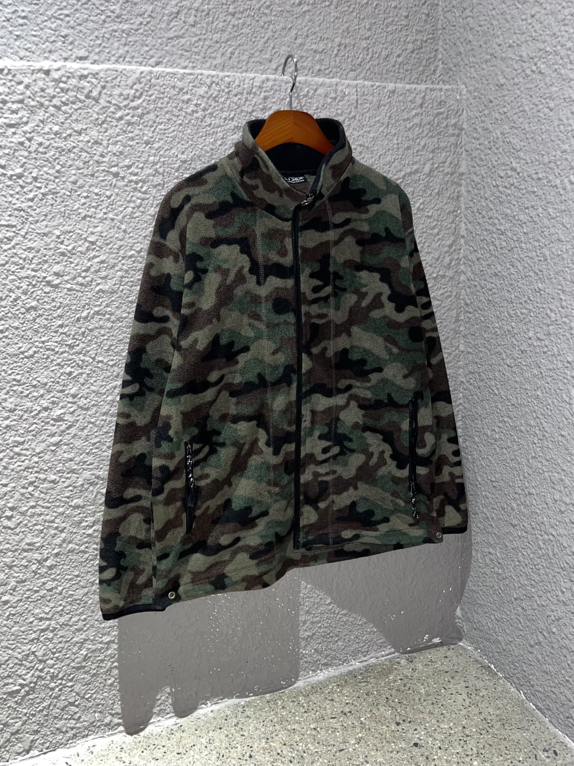 빈티지 카모 플리스 집업 상품이미지1