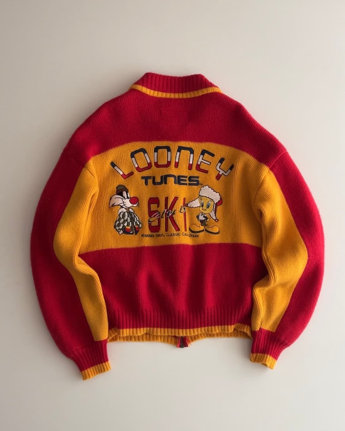 90s 루니툰즈 니트 집업 자켓 100 상품이미지2