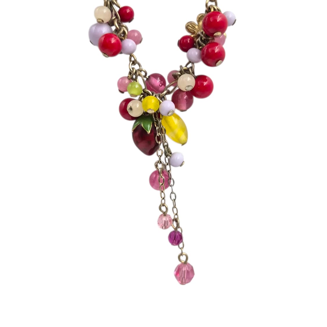 안나수이 비즈 레이어드 딸기 꽃잎 목걸이 상품이미지4