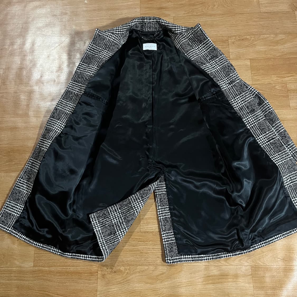 [95] 산드로 글렌체크 울코트 상품이미지7