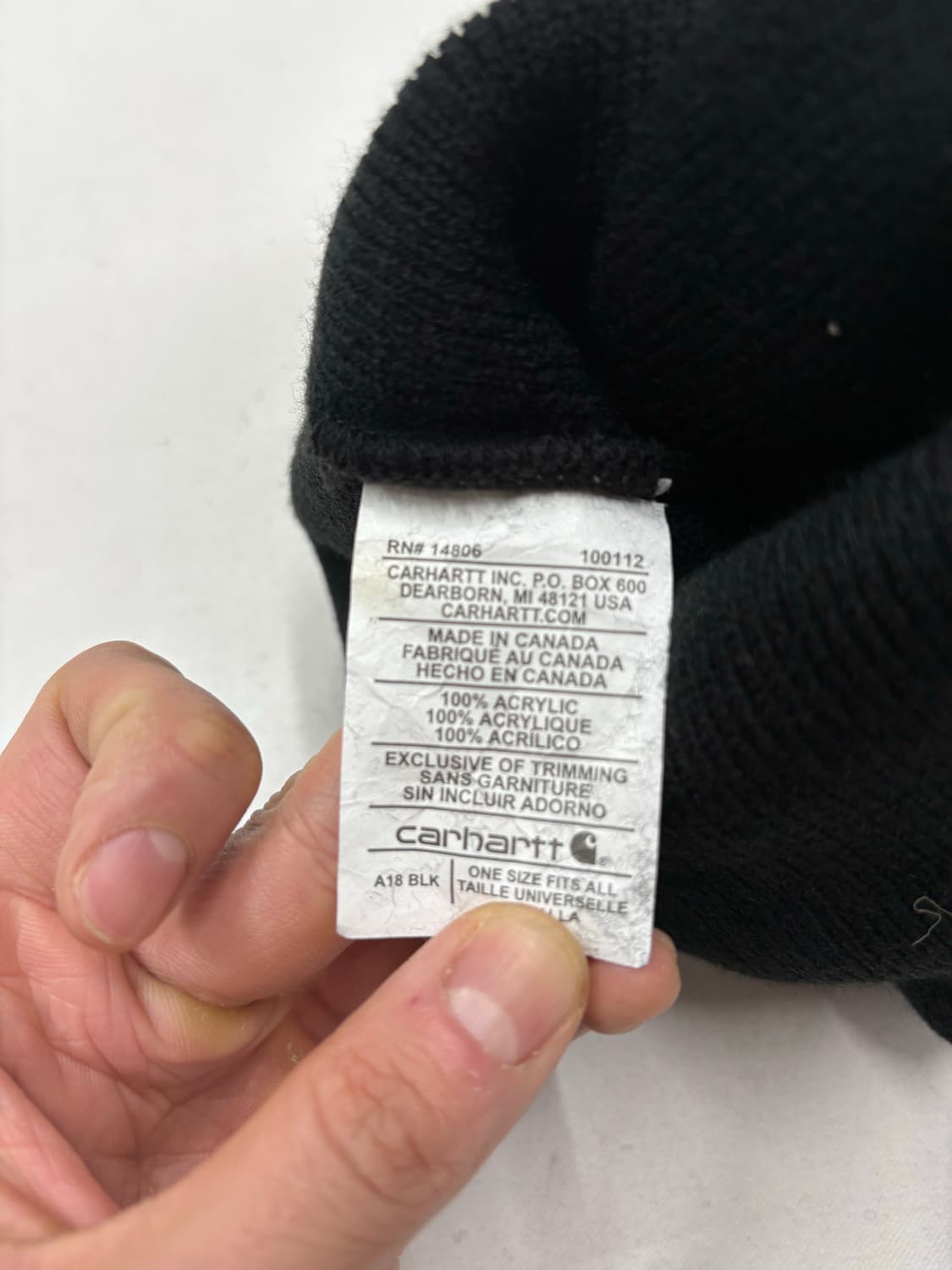 칼하트 로고 숏비니 상품이미지3