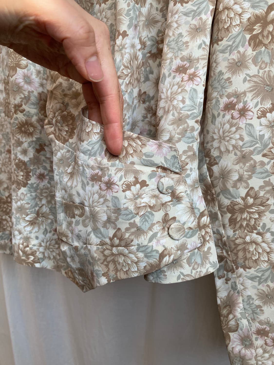 빈티지 플라워 랩블라우스(M) 상품이미지8