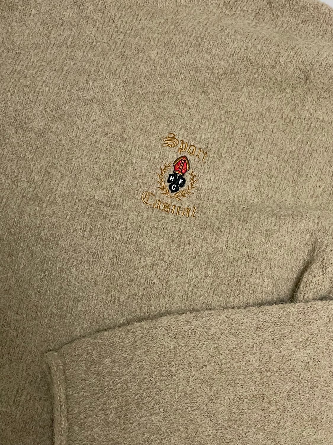 헤리티지플로스 CREST ALPACA HOODIE / Beige (M) 상품이미지3