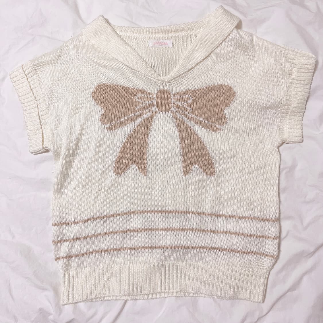 리즈리사 리본 세일러 니트 라떼갸루 히메갸루 로걀 빈티지 liz lisa 상품이미지1