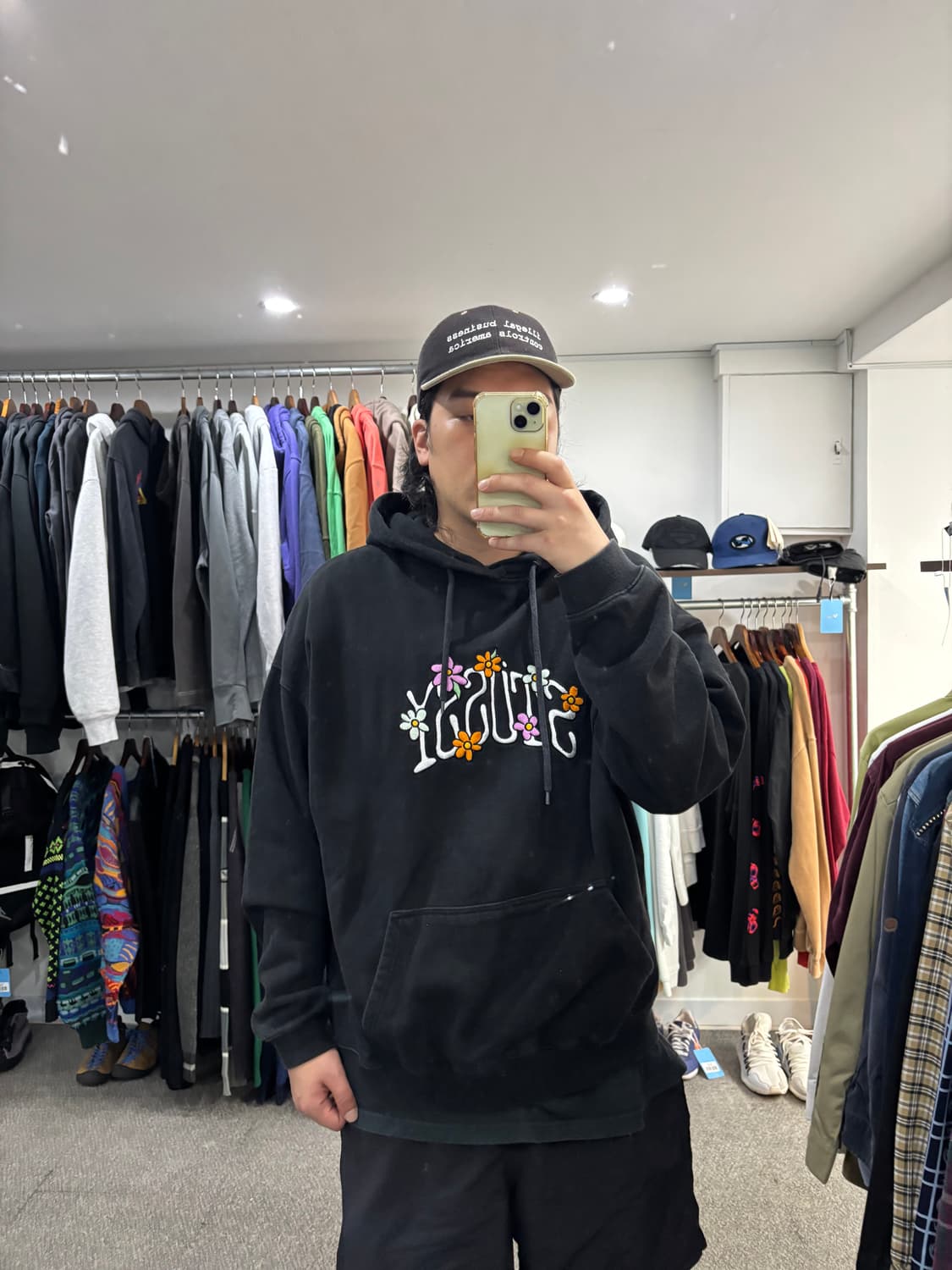스투시 플라워 자수 후드 상품이미지4