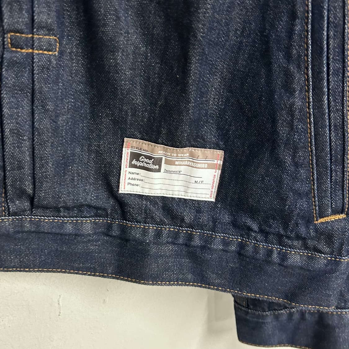 MIHARAYASUHIRO x GU denim jacket deep bl 상품이미지7
