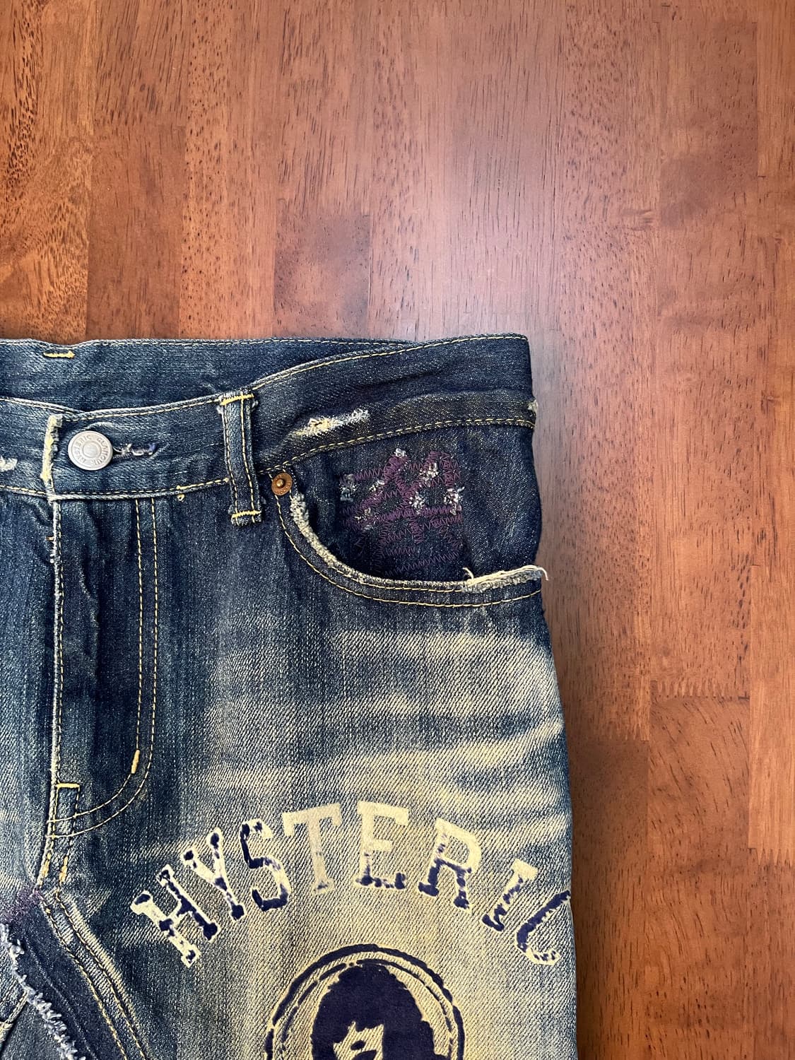 히스테릭 글래머 y2k 서클걸 데님 플레어 스커트 상품이미지4