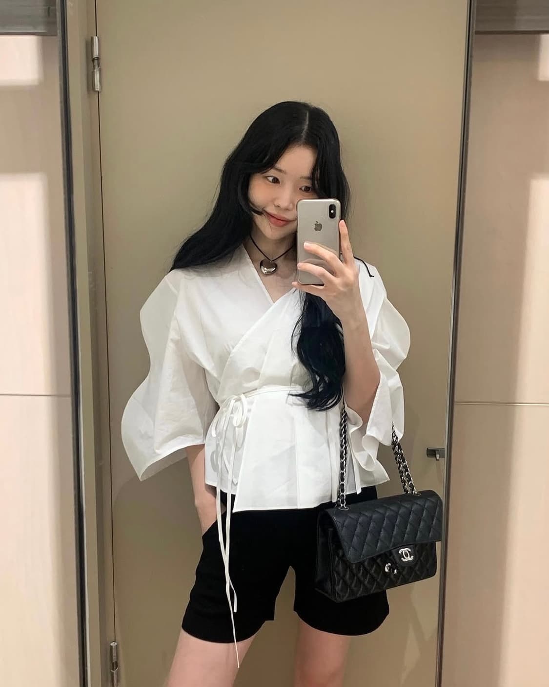 제이청 스트랩 블라우스 상품이미지1