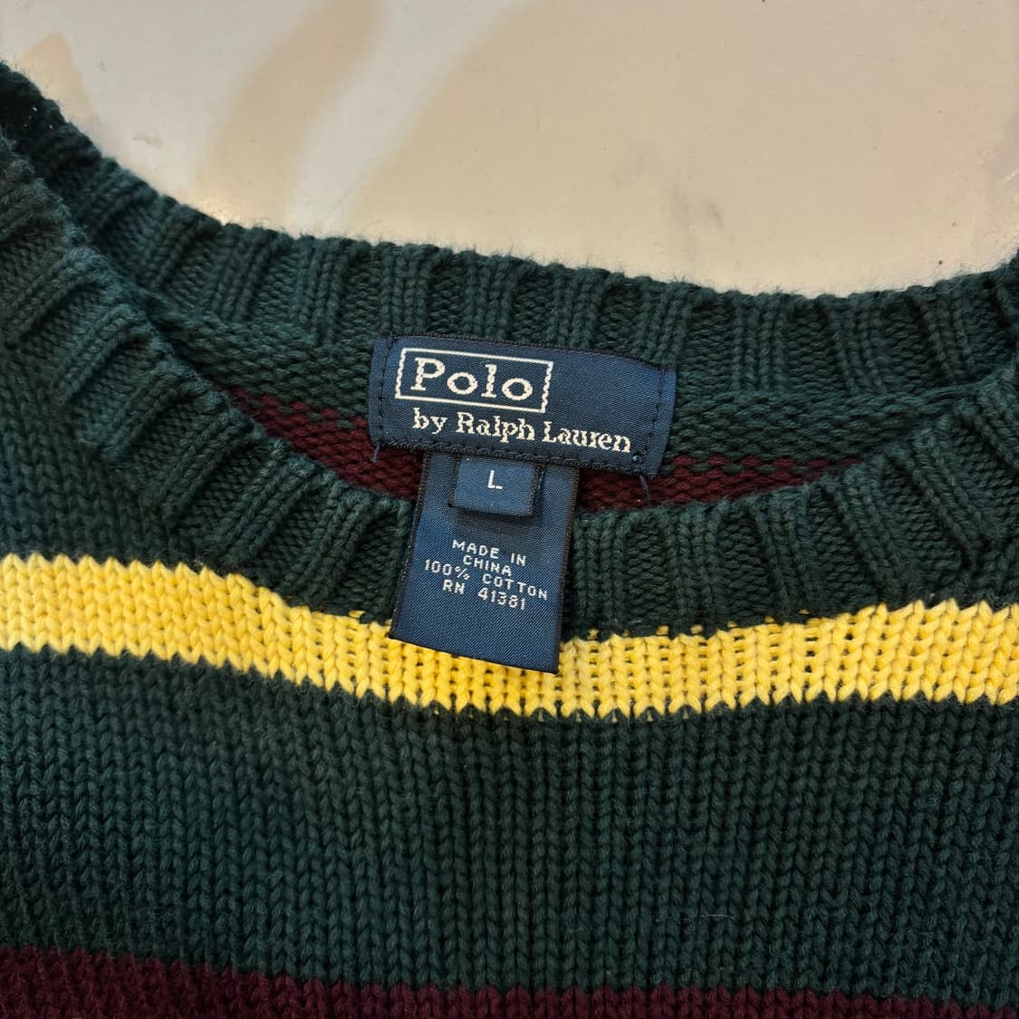폴로 랄프로렌 줄무늬니트 스트라이프니트 L 상품이미지3