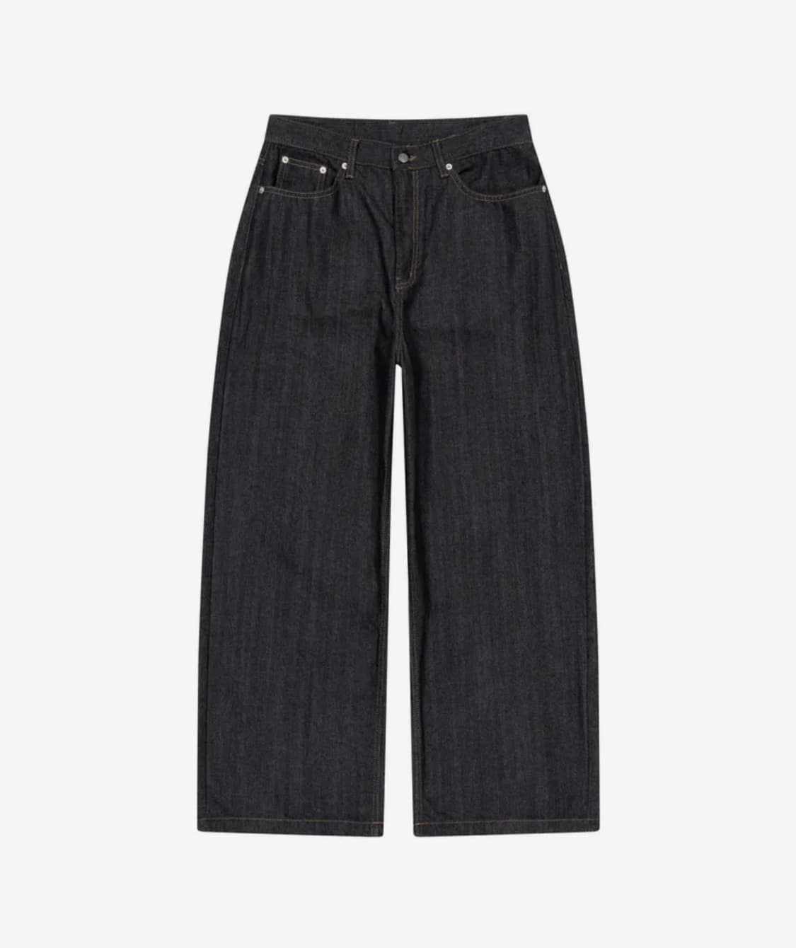 아캄 Leather Patch Denim Pants (Black) 상품이미지2