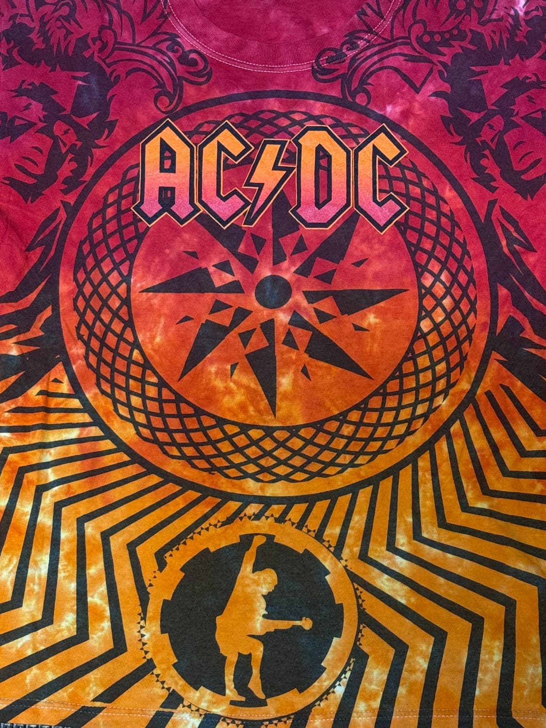 AC/DC 00s 풀프린팅 타이다이 월드투어 티셔츠 상품이미지6