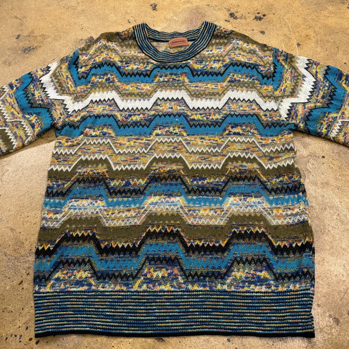 [정품] 미쏘니 멀티컬러 패턴 니트 스웨터 b19 상품이미지3
