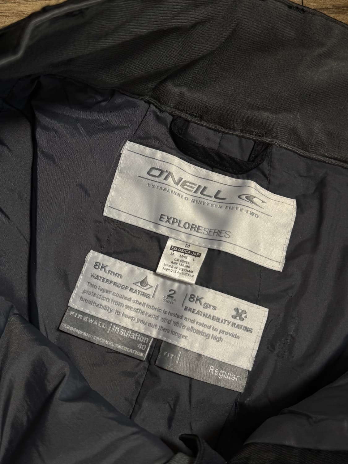 ONEILL 오닐 스키 팬츠 보드복 스키복 바지 블랙 상품이미지6