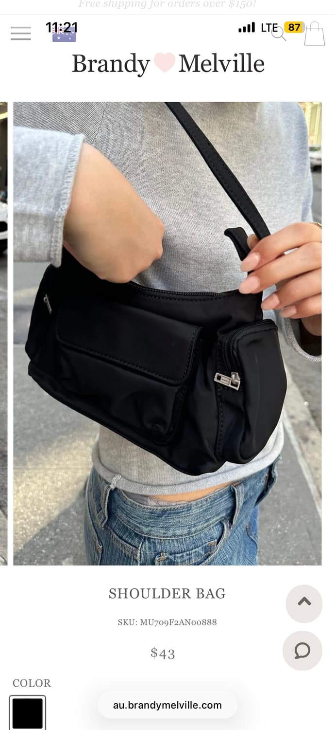 브랜디멜빌 숄더백 블랙 상품이미지1