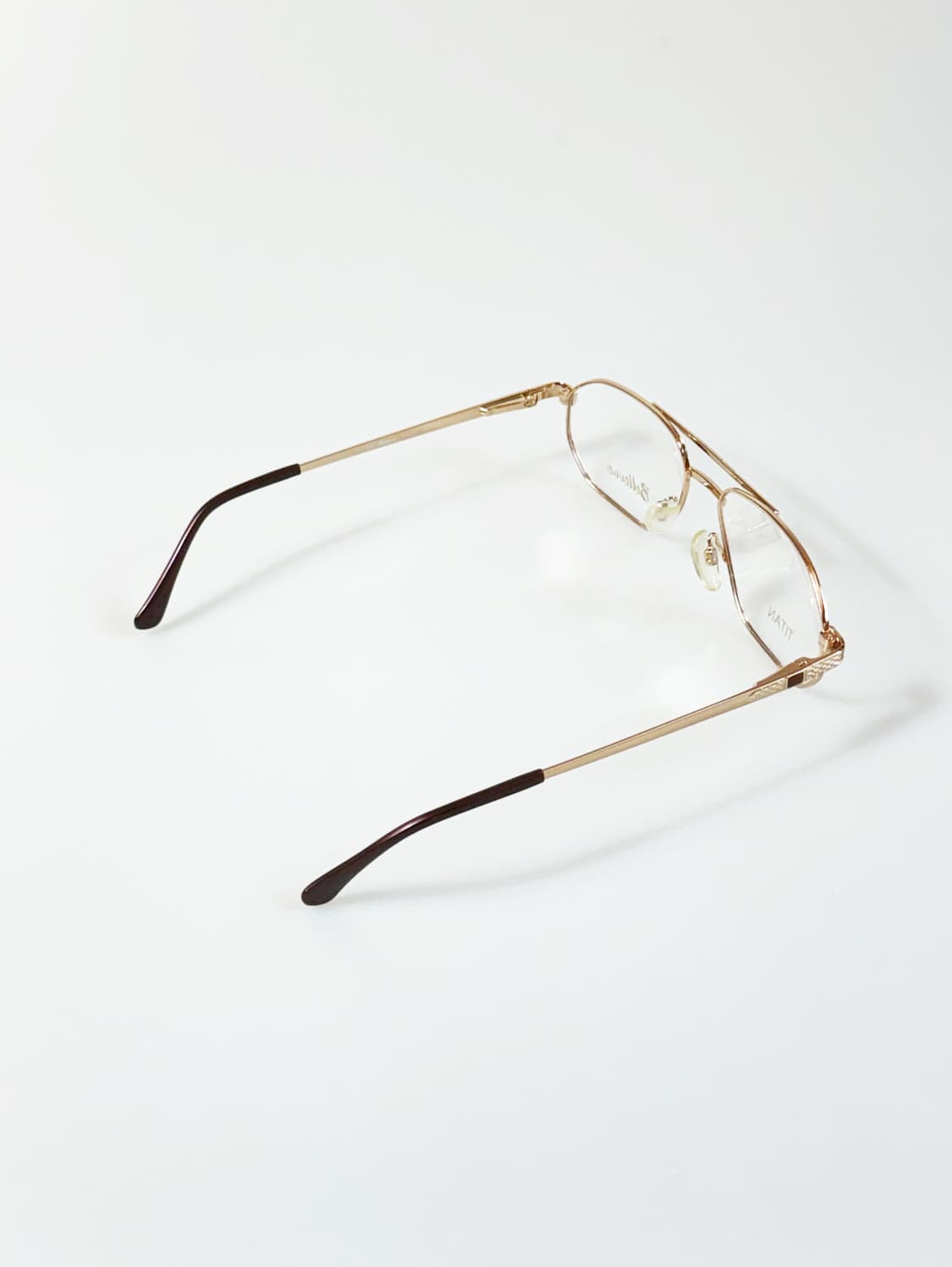 독일제 BELLEVUE 골드 티타늄 보잉 프레임 빈티지 안경 상품이미지4