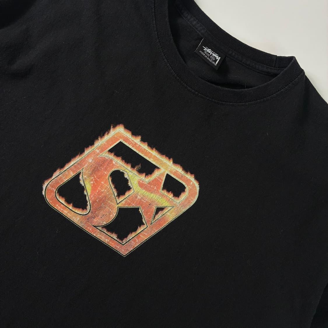 Stussy  스투시 블레이즈 블랙 반팔티셔츠  상품이미지2