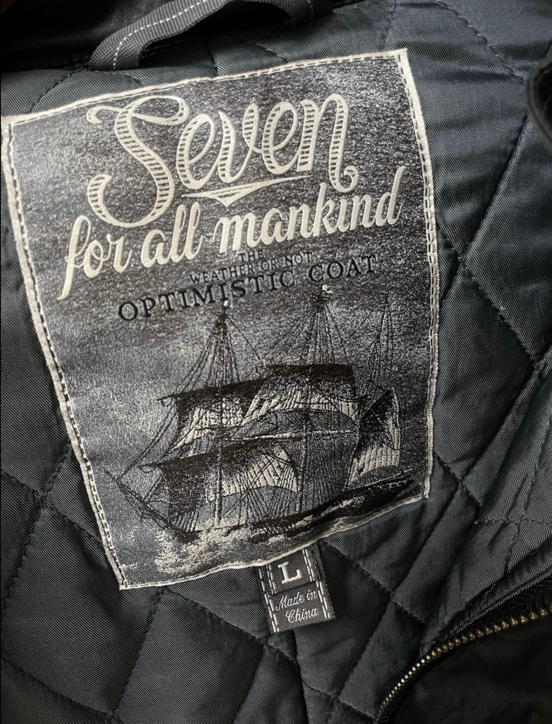7 for all mankind 코팅 후드 자켓 L 상품이미지6