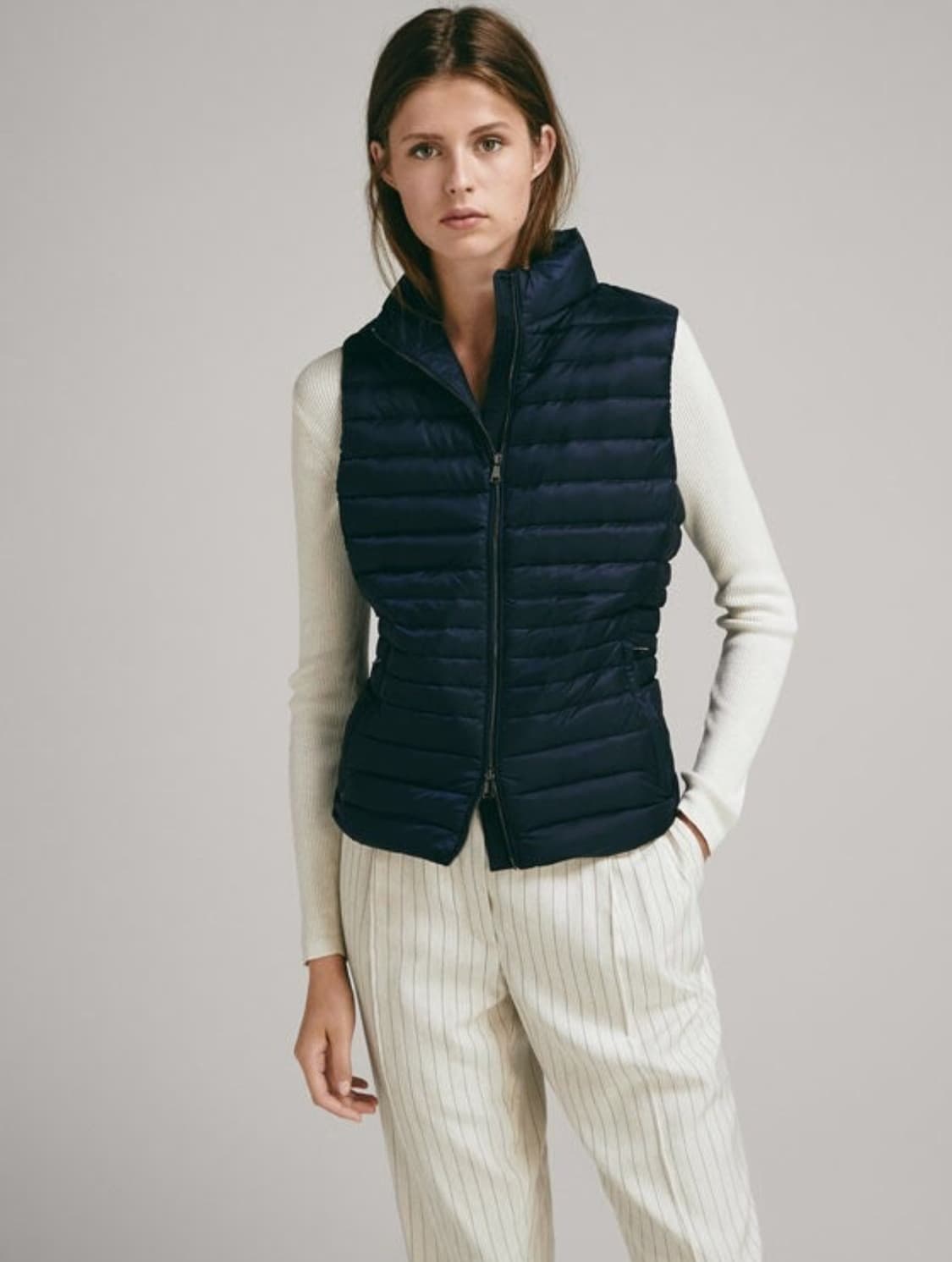 [M] 마시모두띠 여성 덕다운 다운 경량 패딩 조끼 베스트 상품이미지1