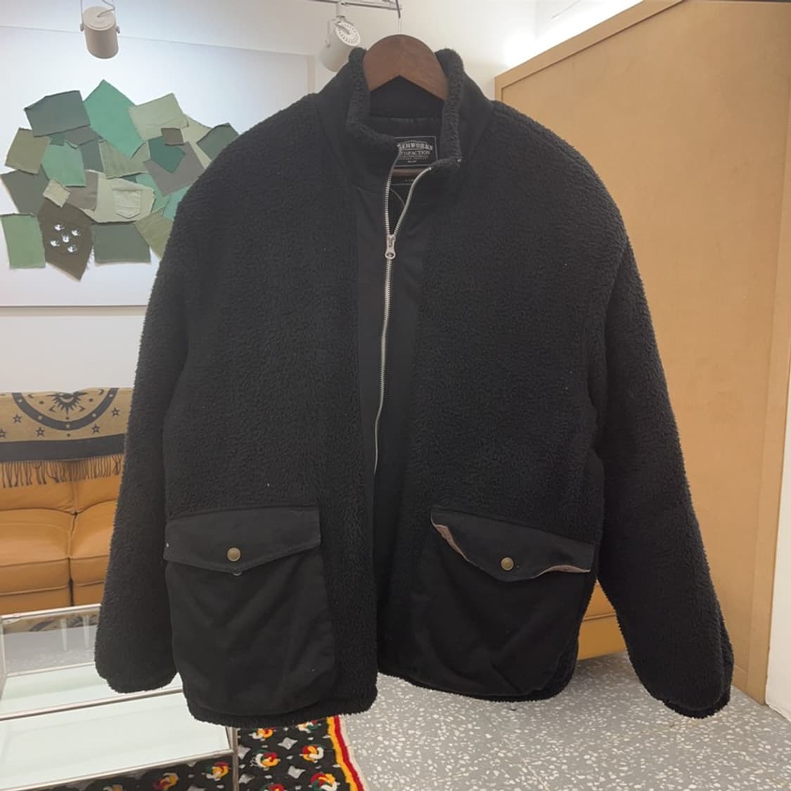 프리즘웍스 모던캐주얼 아방핏 포켓 뽀글이 후리스 XL C08120 상품이미지3