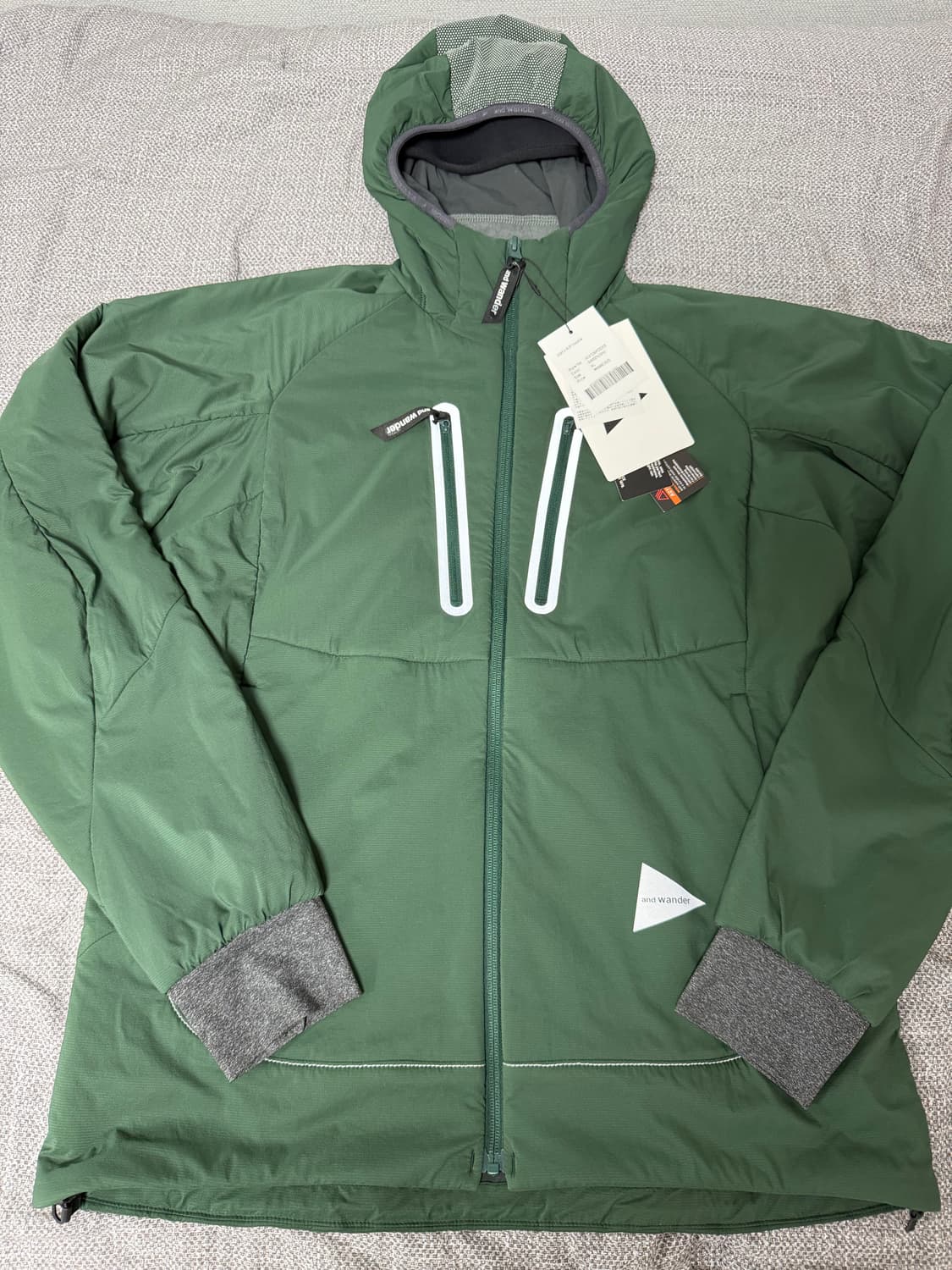 [XL] 앤드 원더 알파 에어 후디 그린 상품이미지5