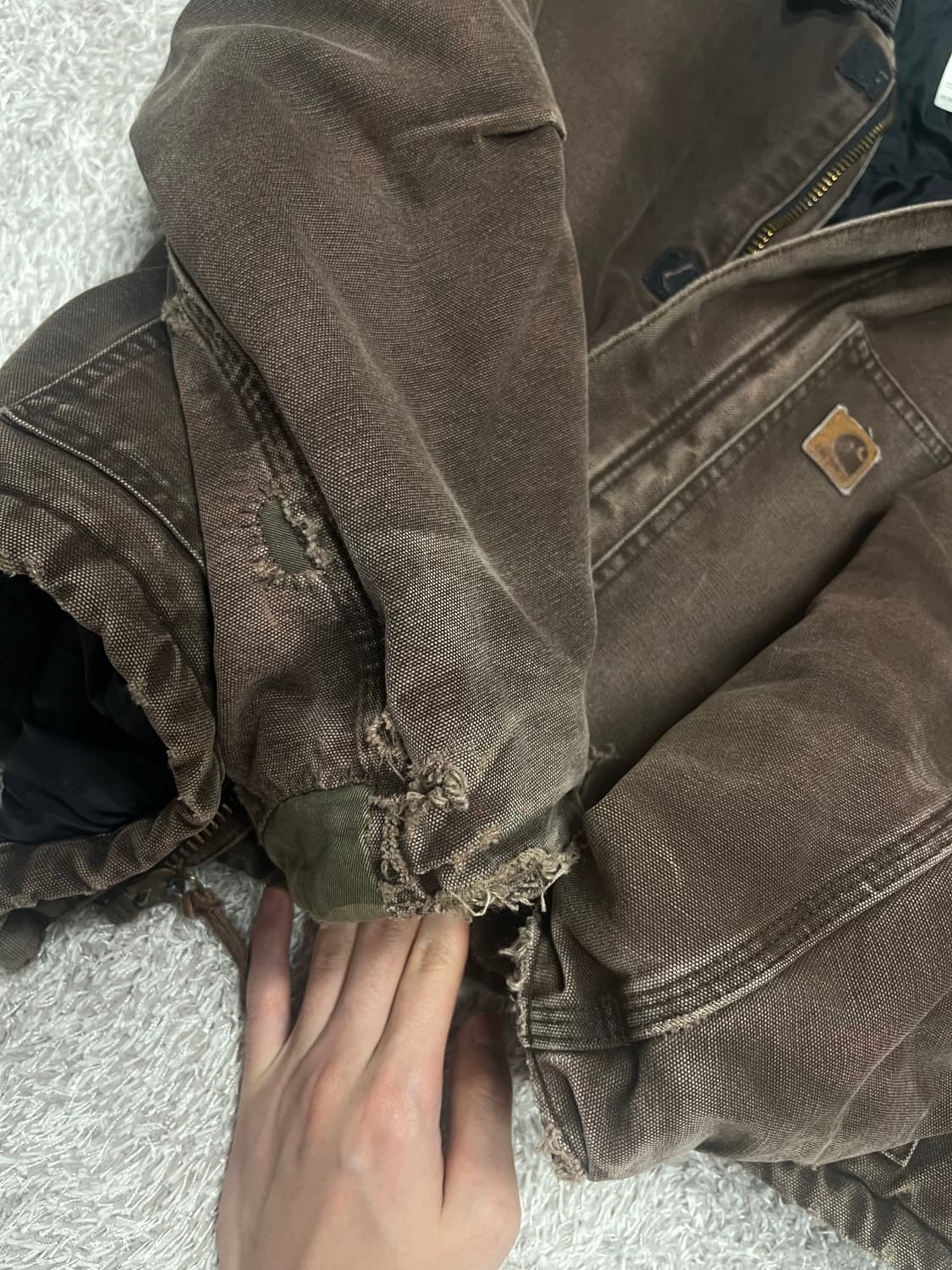 칼하트 j22 dkb 디트로이트 빈티지 워크자켓 상품이미지5