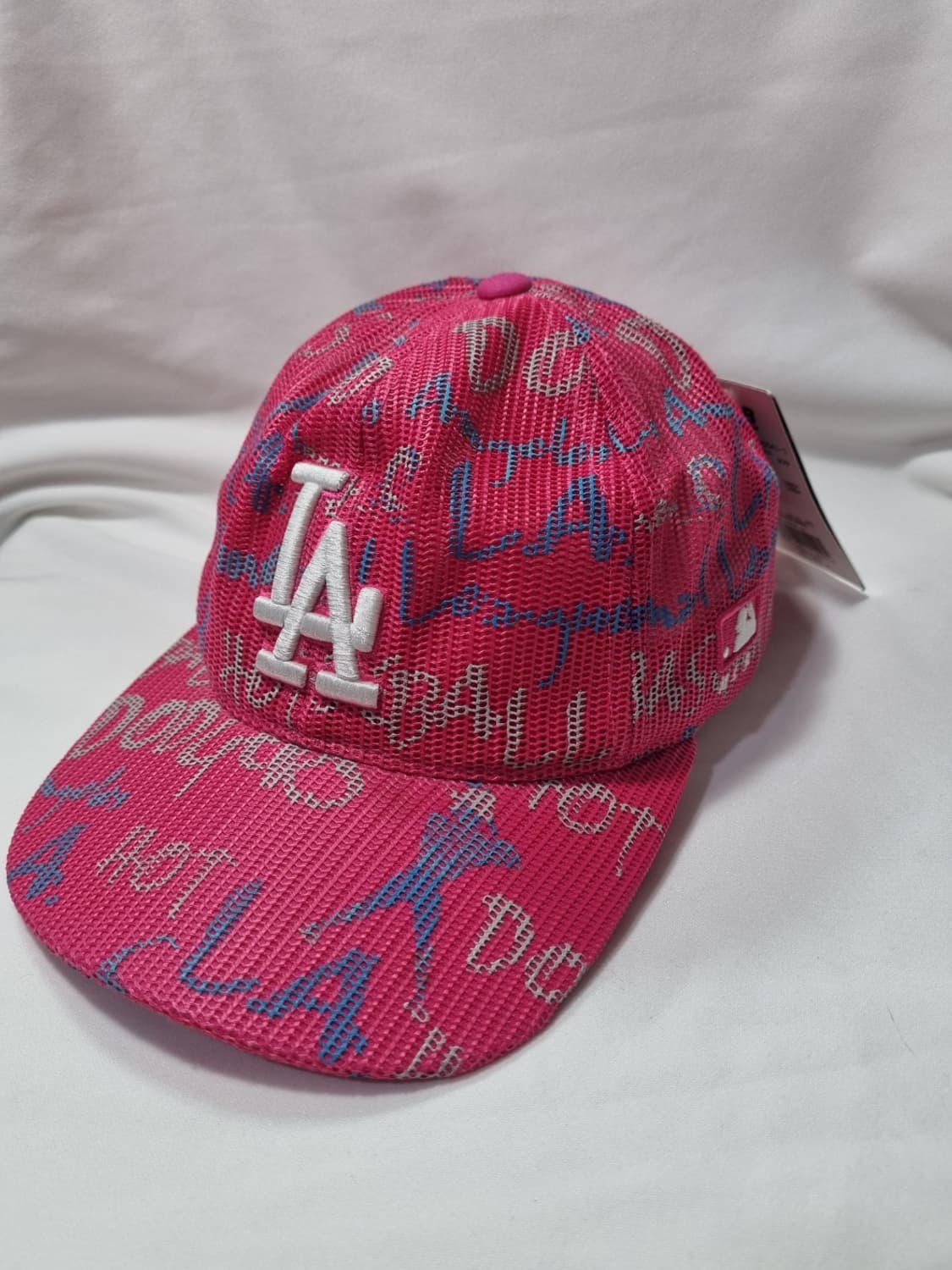 새상품 MLB 엠엘비 LA다저스 핑크 메쉬 볼캡 상품이미지1