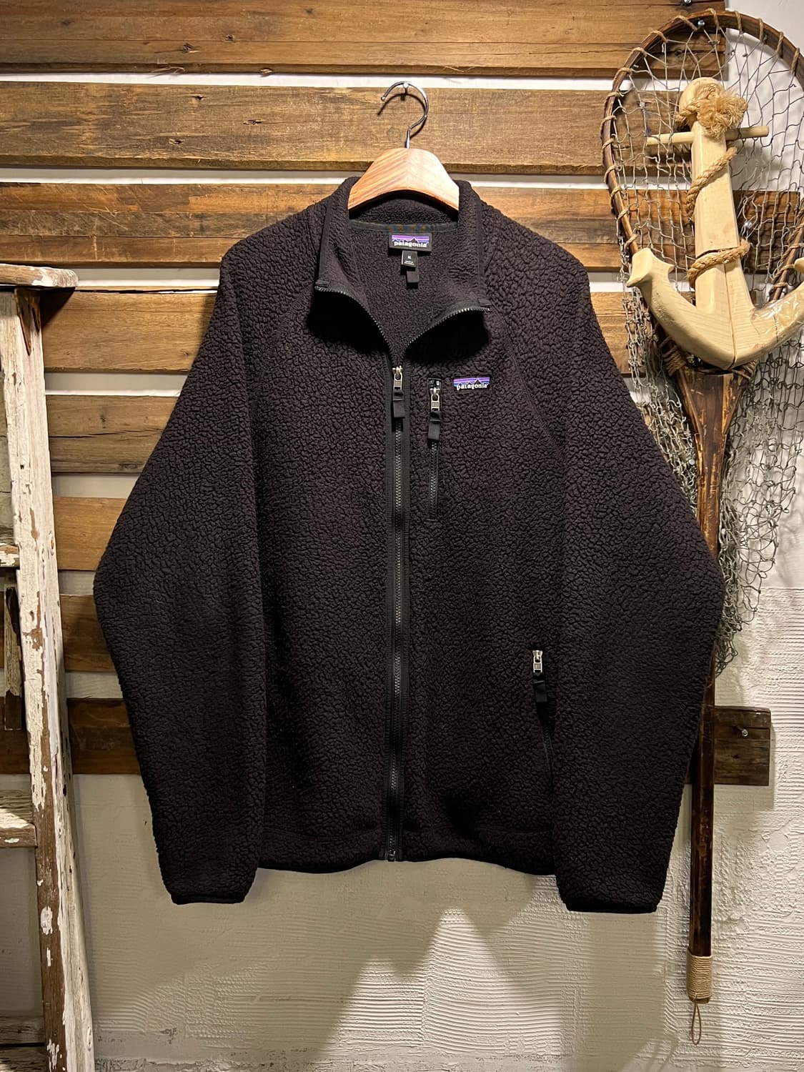 [XL]파타고니아 레트로 블랙 플리스 자켓 상품이미지1