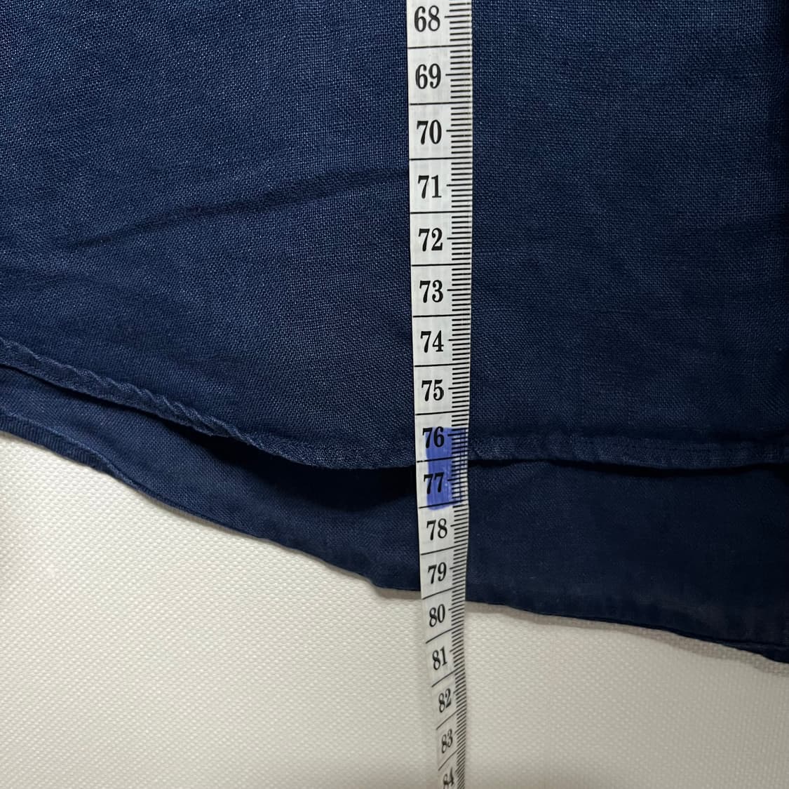 폴로 헨리넥 린넨 셔츠 네이비 M 상품이미지6