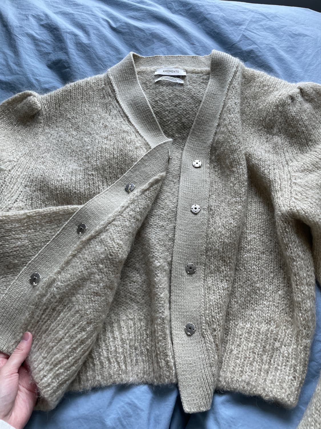 아모멘토 올리브 가디건 상품이미지5