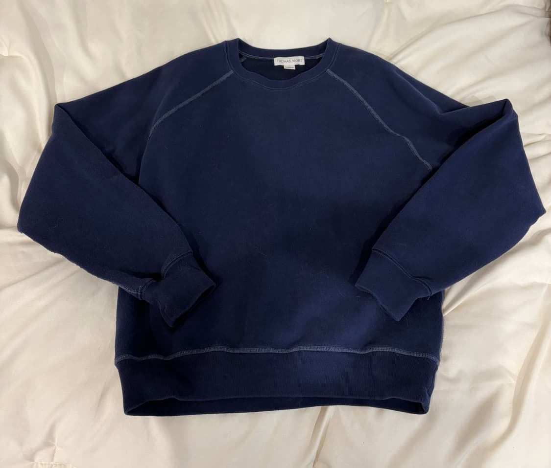 토마스모어 스톤 워시드 스웻셔츠 - 네이비 S사이즈 상품이미지1