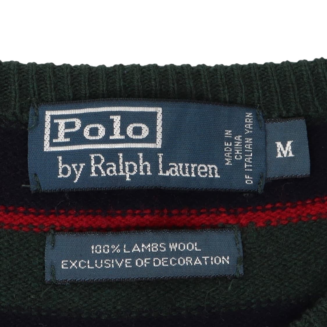 폴로 랄프로렌 그린 스트라이프 램스울 니트 상품이미지8