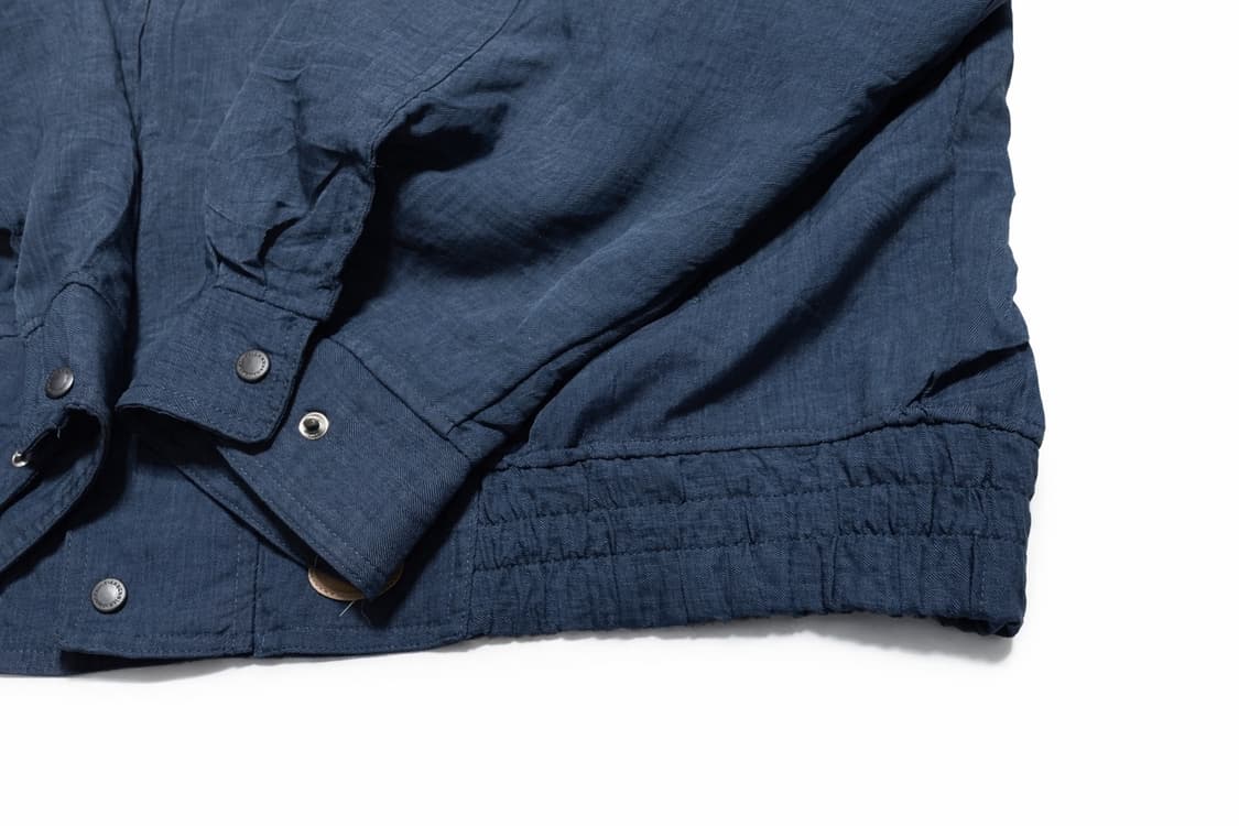 JPN 00s 일본 빈티지 크로커다일 퍼 라이닝 블루종 점퍼 올드스쿨 상품이미지5