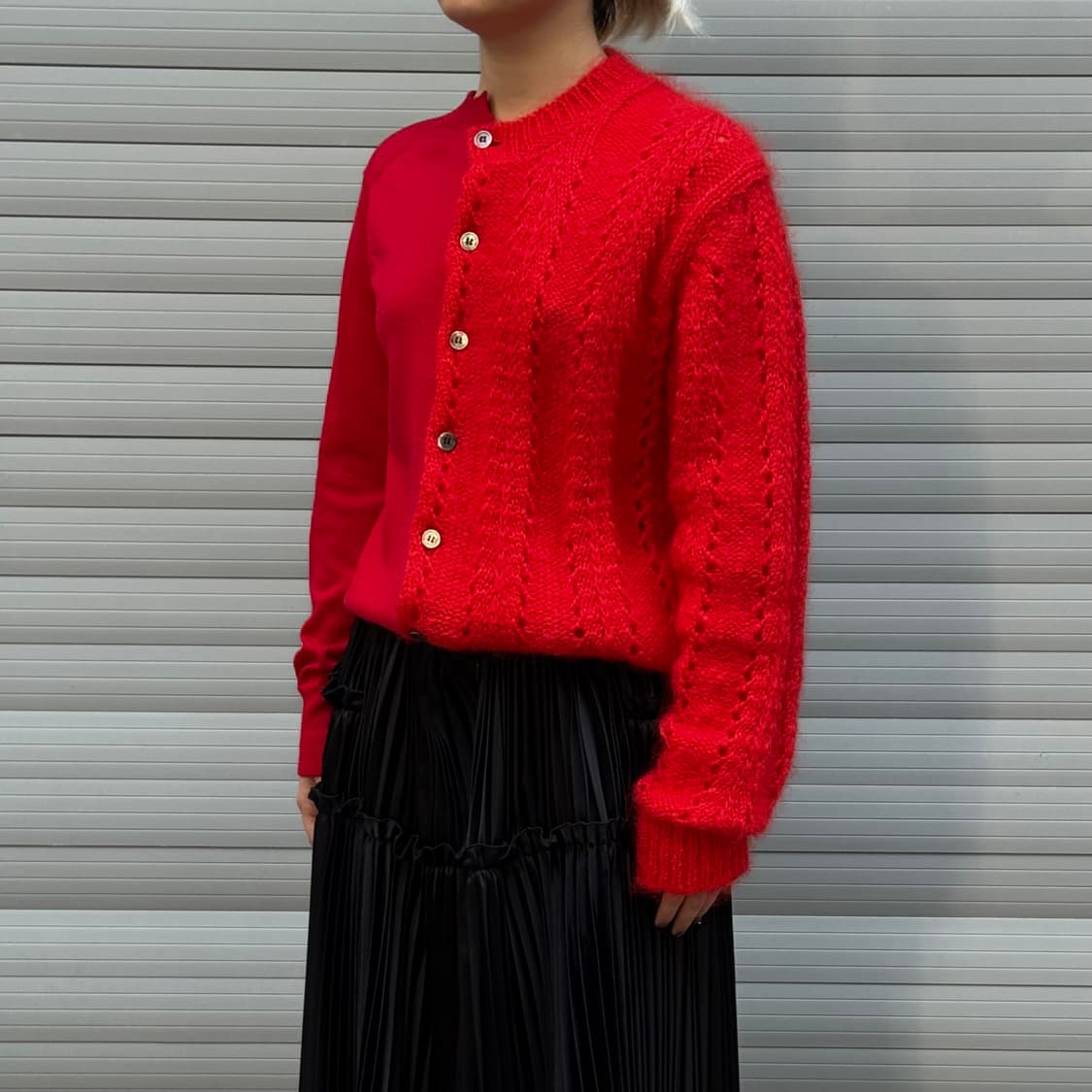 Asymmetrical Red Cardigan 상품이미지9