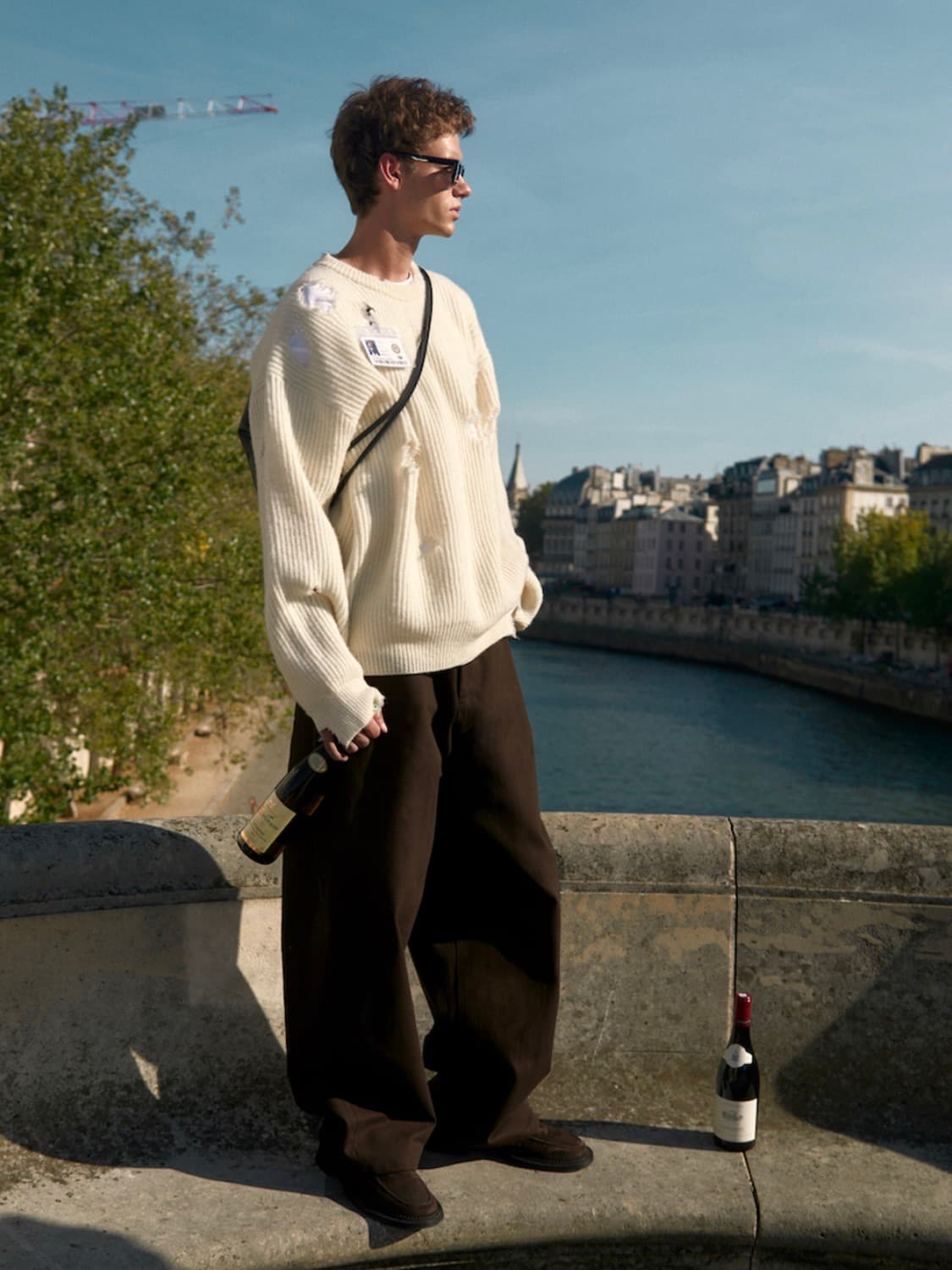 STU 와이드 코튼 팬츠 브라운 상품이미지2