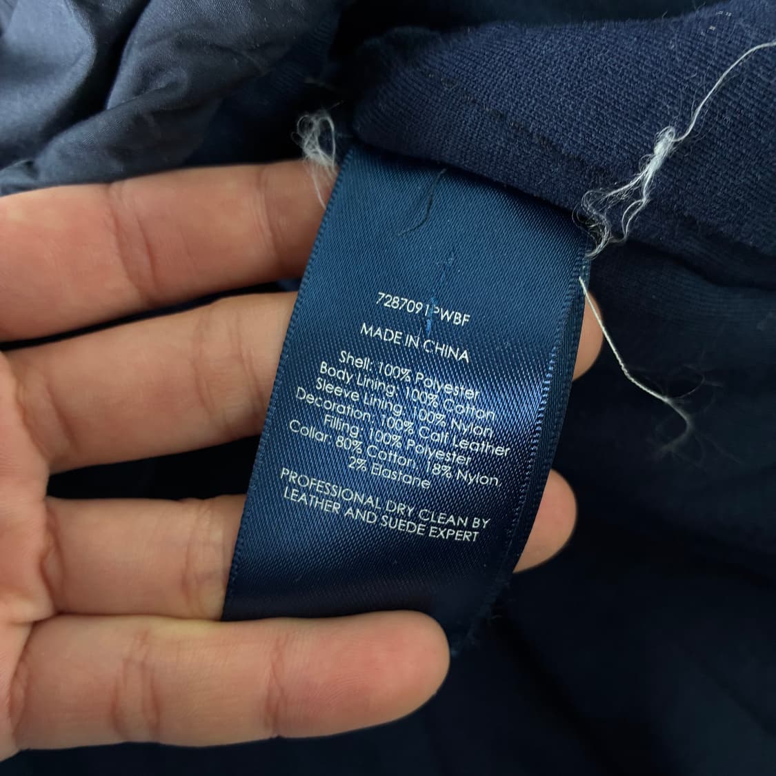 Polo  폴로 랄프로렌 자수 폴리쉘 네이비 봄버 자켓  상품이미지7