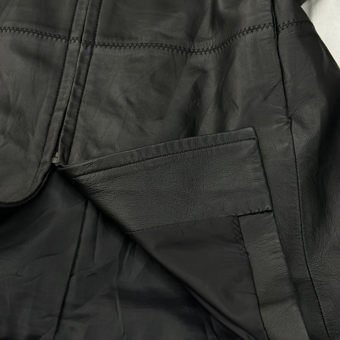 Mia Canma sheepskin 블랙 양가죽 레더 고스로리 코트 자켓 상품이미지7