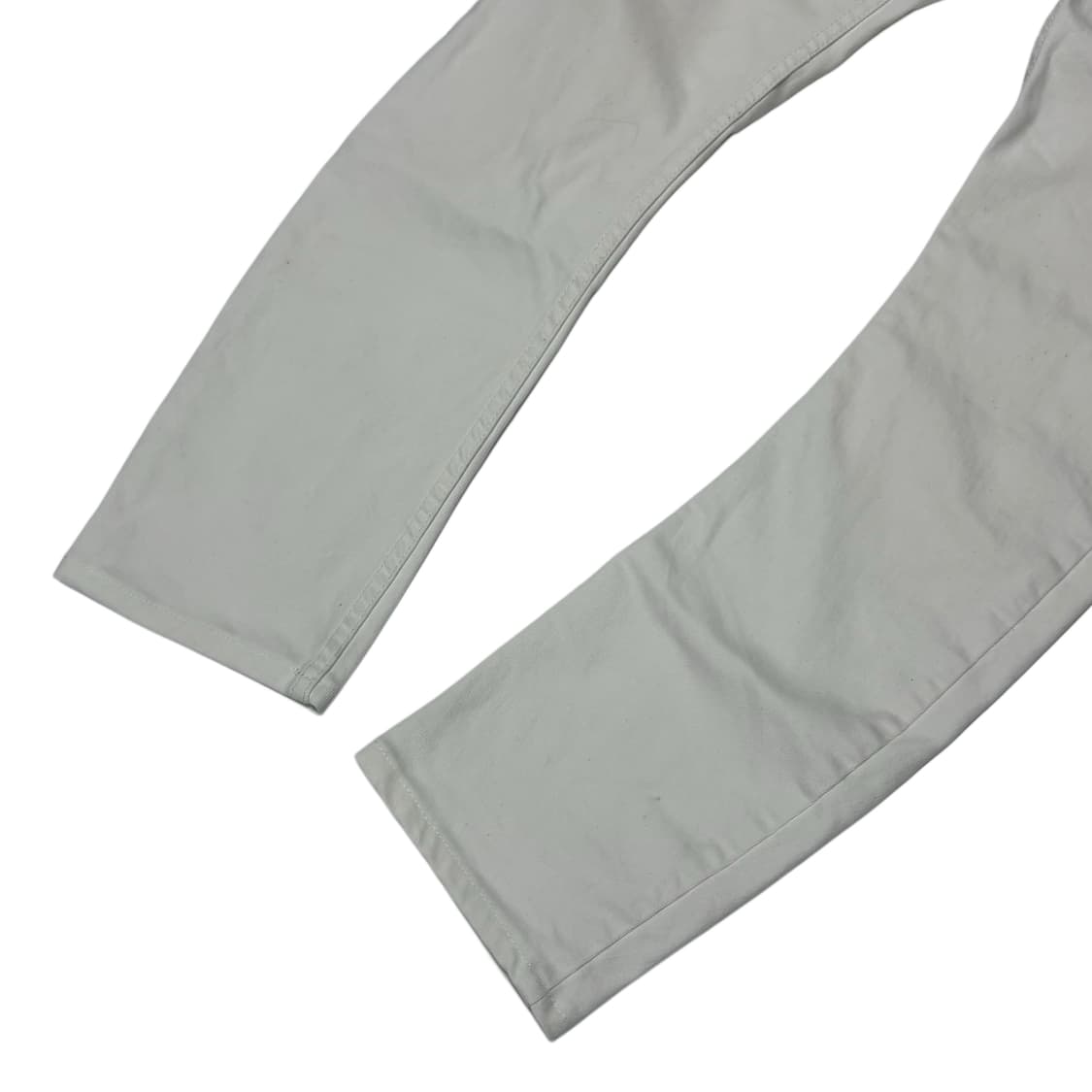 Semantic design white curved pants 상품이미지4