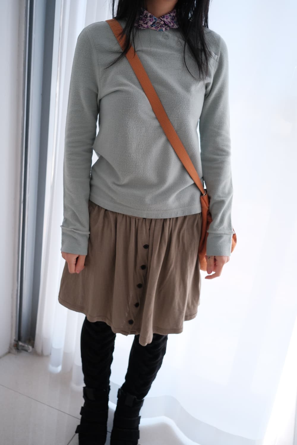 90s Side snap button top 상품이미지1