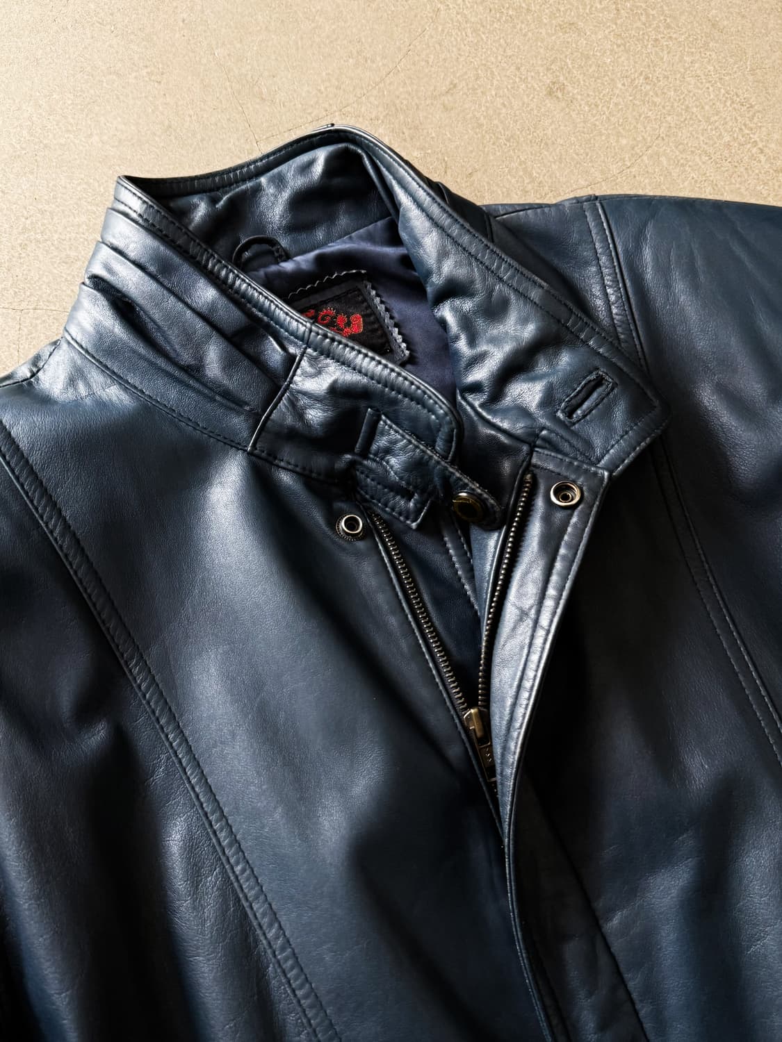 90s Elite Genuine Leather Bomber Jacket  상품이미지5