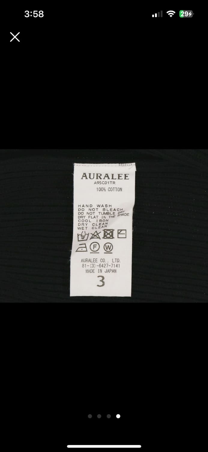 AURALEE 헤비트위스트  블랙 가디건 상품이미지3