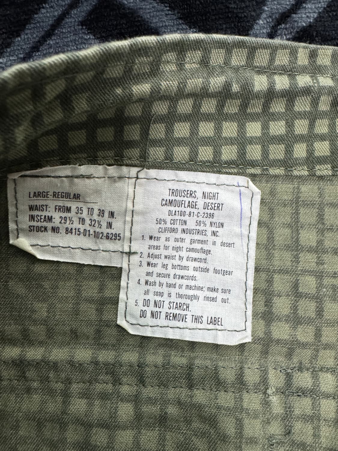 나이트 데저트 카모플라주 밀리터리 아미 트라우저 팬츠 그린 31-35 상품이미지6