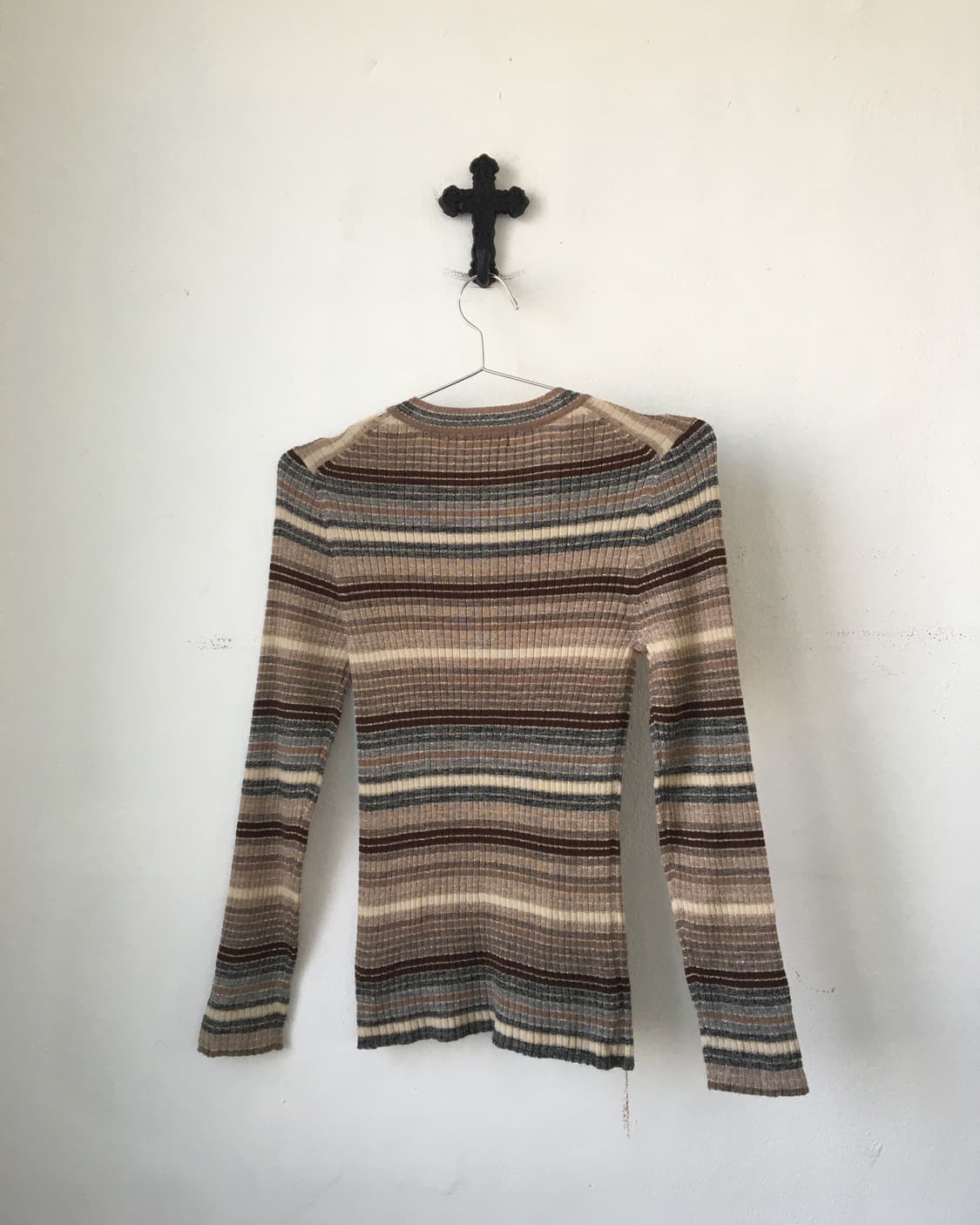 Pattern ribbed knit cardigan 상품이미지3