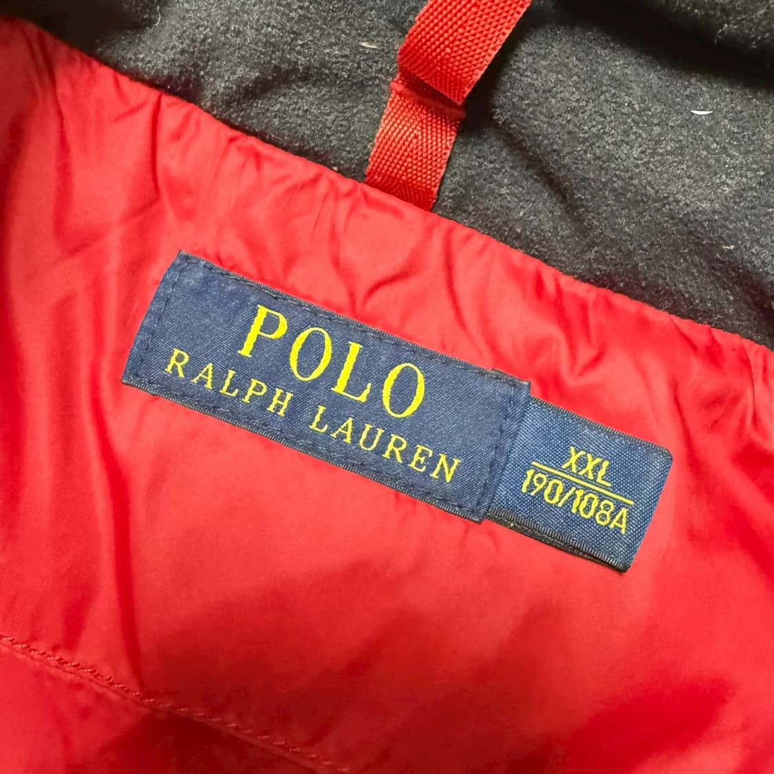 폴로 성조기 빅포니 패딩조끼 레드 상품이미지9