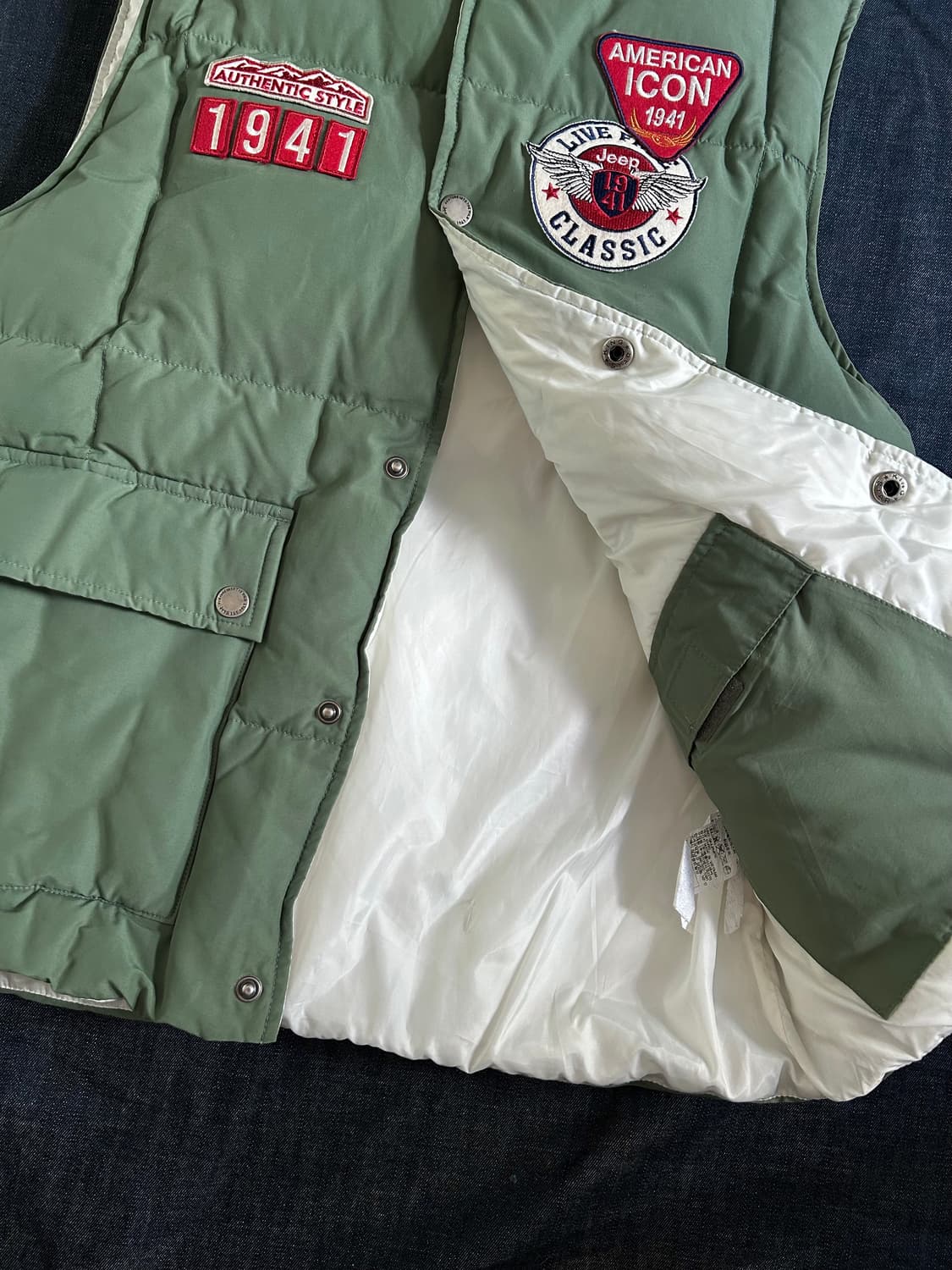 지프 덕다운 아메리칸 패치 패딩베스트 상품이미지5