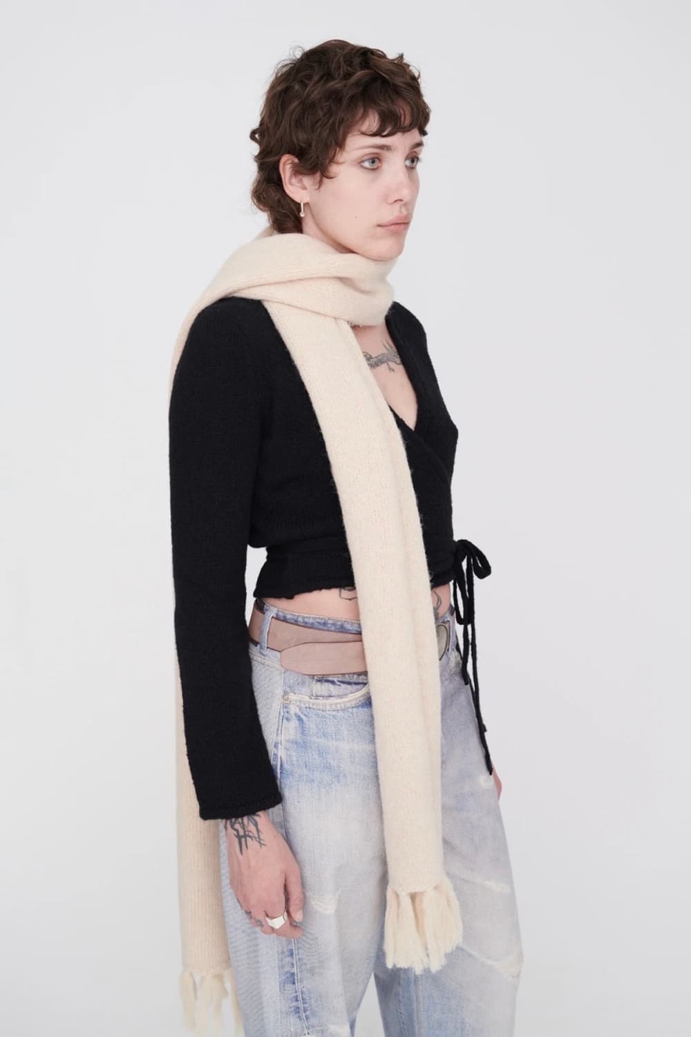 아워레가시/ 니트 머플러 카멜 퍼지 알파카/ Free 상품이미지8